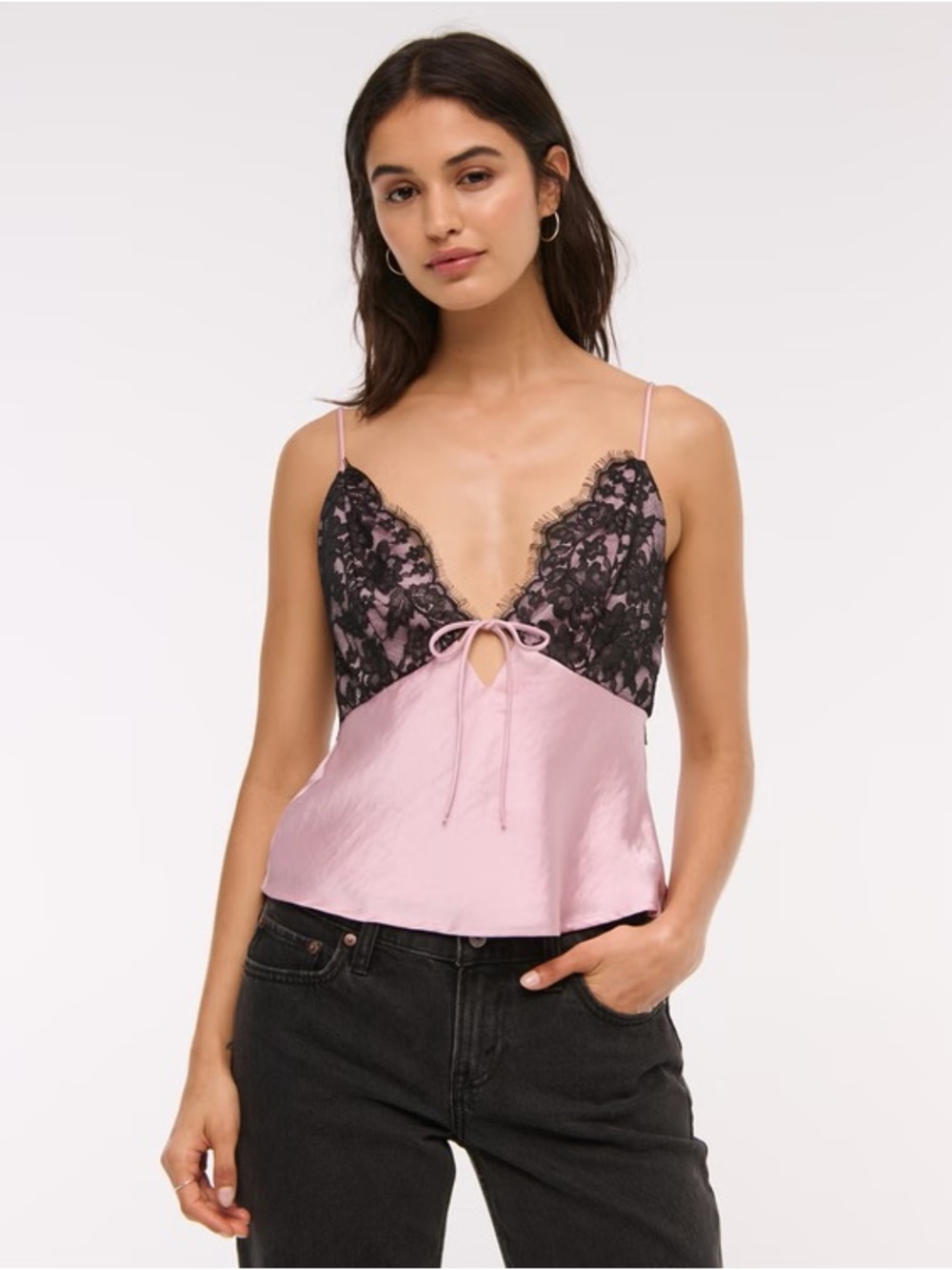 Abercrombie & Fitch Mauve Bella Tie-Front Cami